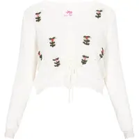 Mymo Pullover 'Comfy' abe / cor-de-rosa / vermelho claro / branco