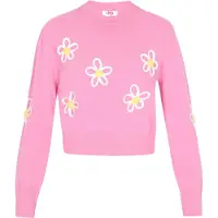 Mymo Pullover 'Back To School' amarelo / rosa claro / branco