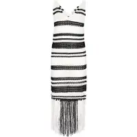 IZIA Vestido de malha 'Fashion Look' preto / branco