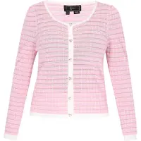 Faina Casaco de malha 'Fashion Look' rosé / branco