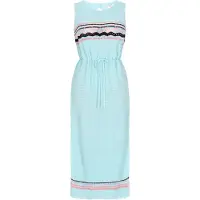IZIA Vestido de malha 'Ethno' azul claro / rosa / preto