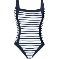 Sunflair Fato de banho azul escuro / branco