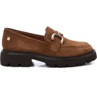 Carmela para mulher. 16195202-CAMEL Mocassins de couro 161952 castanho (39), Marrom, Plano, Nenhum, Casual