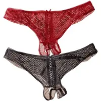 Petite fleur GOLD by LASCANA Cueca com abertura vermelho / preto