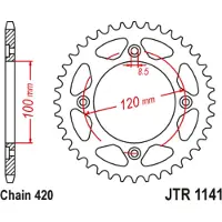 JT Sprockets Roda Dentada Traseira Jt Jtr 1141-50