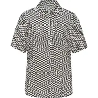 LASCANA Camisa de pijama preto / branco