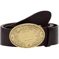 Desigual , Cinto com fivela, Cow Leather, Marrom, 90
