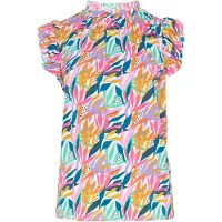 FELIPA Blusa 'Fashion Look' turquesa / laranja / cor-de-rosa / branco