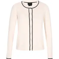 Dreimaster Klassik Casaco de malha creme / preto