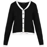 Dreimaster Klassik Casaco de malha preto / branco