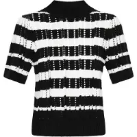 IZIA Pullover 'Boho' preto / branco