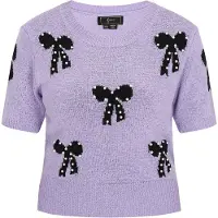 Faina Pullover roxo / preto