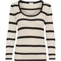 Kaffe Pullover 'Eleanor' estuque / preto