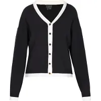 Dreimaster Klassik Casaco de malha navy / branco