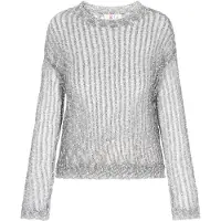 IZIA Pullover cinzento claro / preto / branco