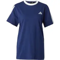 Adidas Camisa funcionais 'ESSENTIALS 3-STRIPES LOOSE' azul escuro / branco