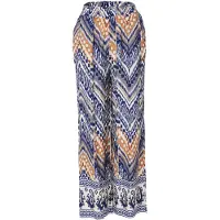 KOROSHI Calças navy / cinzento / laranja / branco