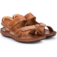 Pikolinos para homem. 06J-5818 Sandálias de couro Tarifa 06J couro (39), Marrom, Velcro, Casual