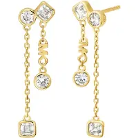 Michael Kors Orecchini Placcati Oro Con Zirconi — Orecchini