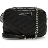 Armani Exchange para mulher. 9491584R74200020 Saco de mensageiro preto (OSFA), Casual, Poliéster