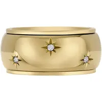 Fossil Glittering gold-plated steel Anello Sadie JF04835710 - Circuit: 54 mm
