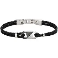 Emporio Armani Pulseira preto / prata