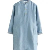 Next Camisa azul fumado