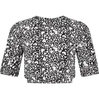 Nelice Blusa 'Valentine's Day' preto / branco