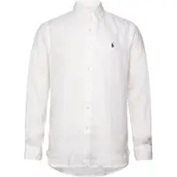 Ralph Lauren para homem. 710966294003 Camisa de linho de ajuste personalizado branca (XL), Branco, Casual, Manga comprida