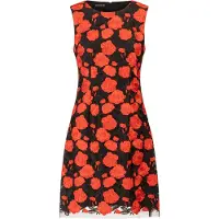 Kraimod Vestido vermelho néon / preto