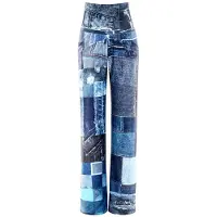 Winshape Calças de desporto 'CUL101C' azul noturno / azul ganga / azul claro
