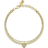 La Petite Story Bracciale doppio placcato oro con cuore Love LPS05ASD46