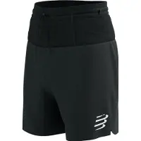 Compressport - Vestuário trail corrida - Trail Racing 2-In-1 Short Black H para Homem - Tamanho L - Preto