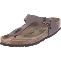 Birkenstock para mulher. 43751 Gizeh Birko-Flor Nubuck (Ajuste Regular) taupe (38), Plano, Nenhum, Casual