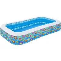 Bestway Piscina Insuflável Retangular Tipo Aquário 305x183x56 Cm
