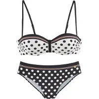 LASCANA Biquíni laranja / preto / branco