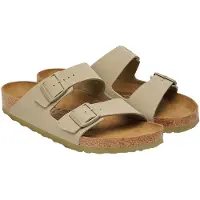 Birkenstock para homem. 1027704 Sandálias de Couro Arizona (Ajuste Regular) verde cáqui (44), Plano, Nenhum, Casual