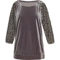 Usha Blusa cinzento / preto