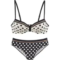 LASCANA Biquíni amarelo escuro / preto / branco