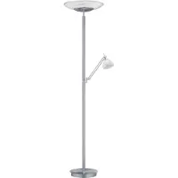 HELL Candeeiro de pé LED Findus, 2 lâmpadas, níquel