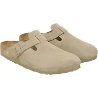 Birkenstock para homem. 1025788 Tamancos de Couro Boston verde (Ajuste Regular) caqui (43), Plano, Nenhum, Casual