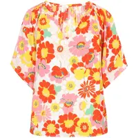 IZIA Blusa 'Fashion Look' amarelo / laranja escuro / rosa claro / branco