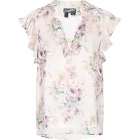 Dreimaster Blusa 'Vintage' jade / lilás / lavanda / roxo pastel