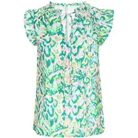Ebeeza Blusa 'Fashion Look' turquesa / verde / cor-de-rosa