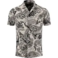 Key Largo Camisa 'Keys' bege / preto