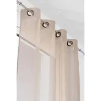 Linder Solingen Cortinas VOILE DE LIN - Branco - 145x260 cm