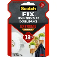 Scotch Fita Adesiva Dupla Face Extreme Interior Max 13kg 19mm X 5m