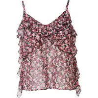 KOROSHI Blusa pitaya / amora / preto / branco