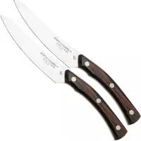 Due Cigni 2C910ZW Arne Line conjunto de 2 facas para bife, Ziricote Wood