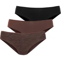LASCANA Cueca castanho escuro / preto